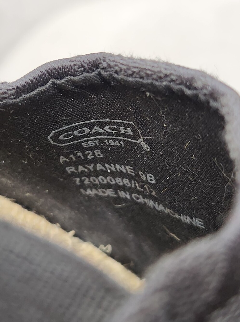 Coach Slingback Espadrilles 9 Black Jacquard Signature Rayanne A1128 Jute Flats - Picture 11 of 14